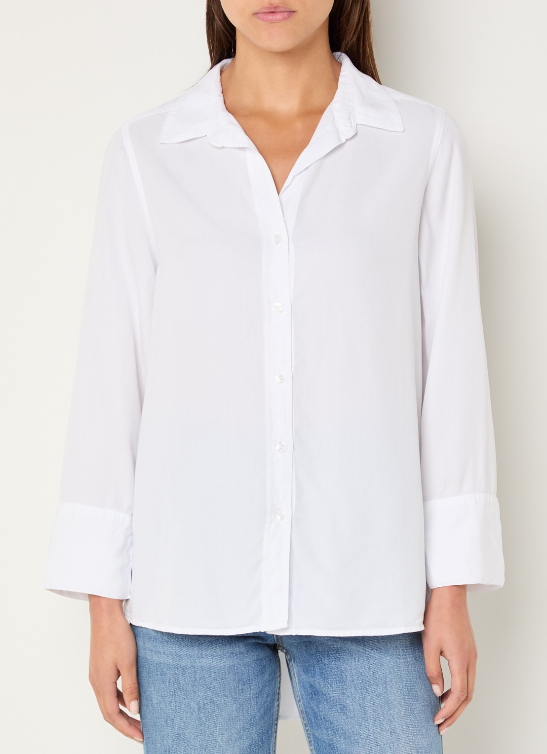 Marley blouse met kraag - detail 4 wit