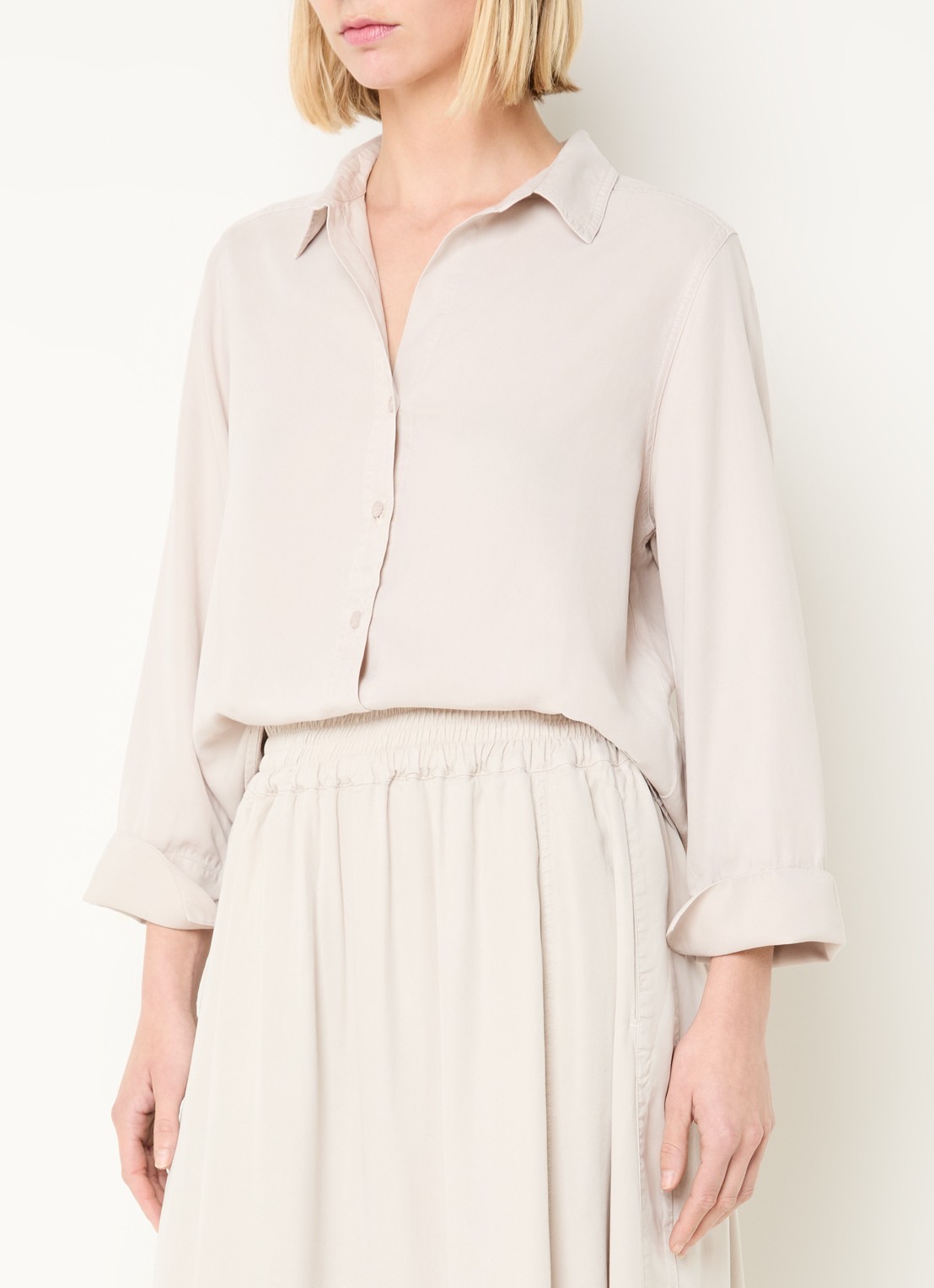 Marley blouse met kraag - detail 3 lichtgrijs