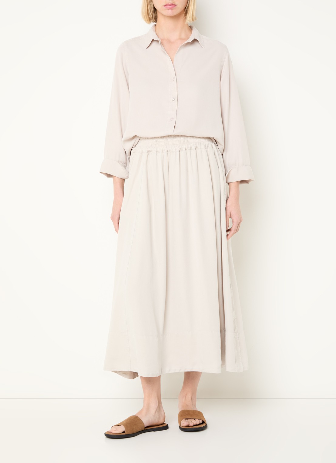 Marley blouse met kraag - voorkant 2 lichtgrijs