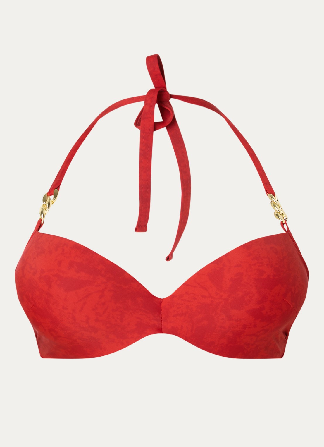 Marlies Dekkers Acapulco push-up bikinitop met print - voorkant rood
