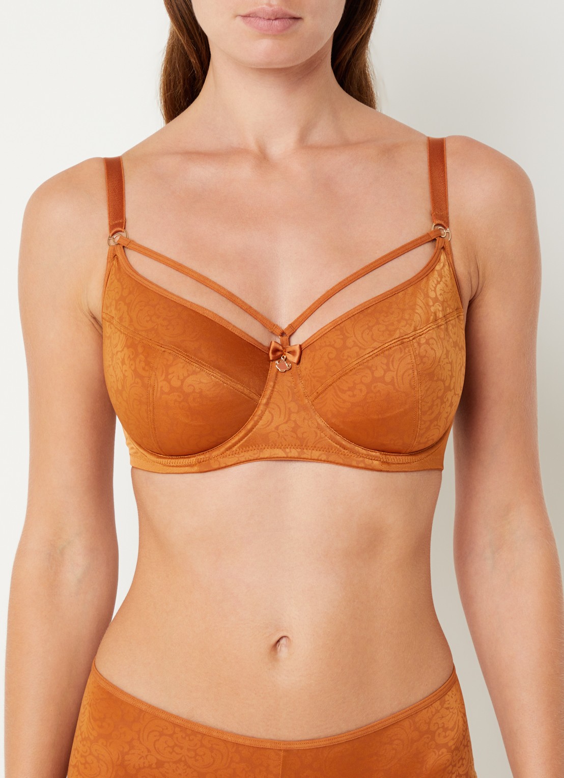 Marlies Dekkers Balconette bh met print - voorkant 5 cognac