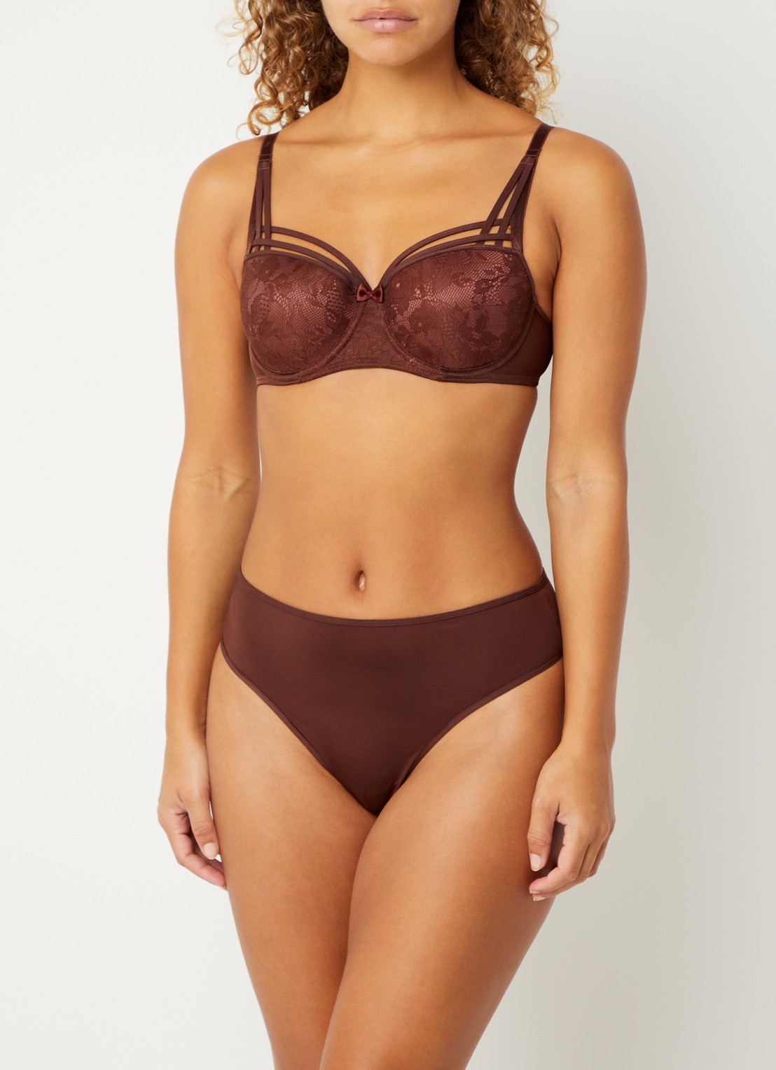 Marlies Dekkers Beugel bh met bloemborduring - detail 3 bruin
