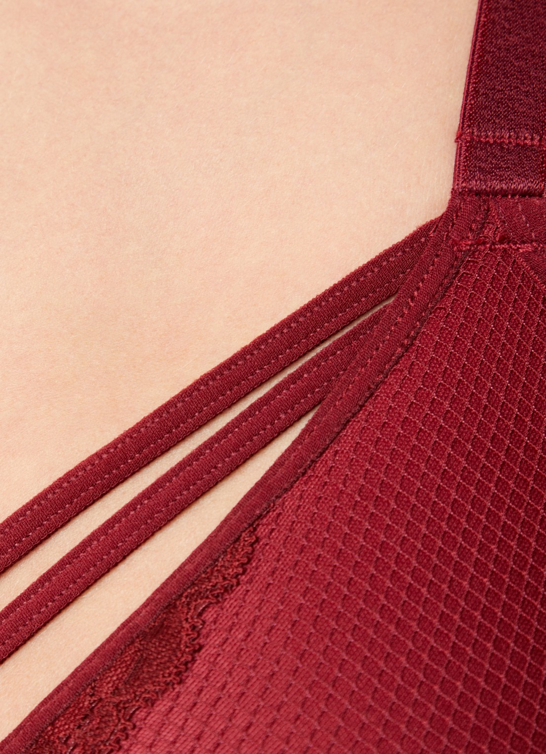 Marlies Dekkers Beugel bh met kant - detail 2 bordeauxrood