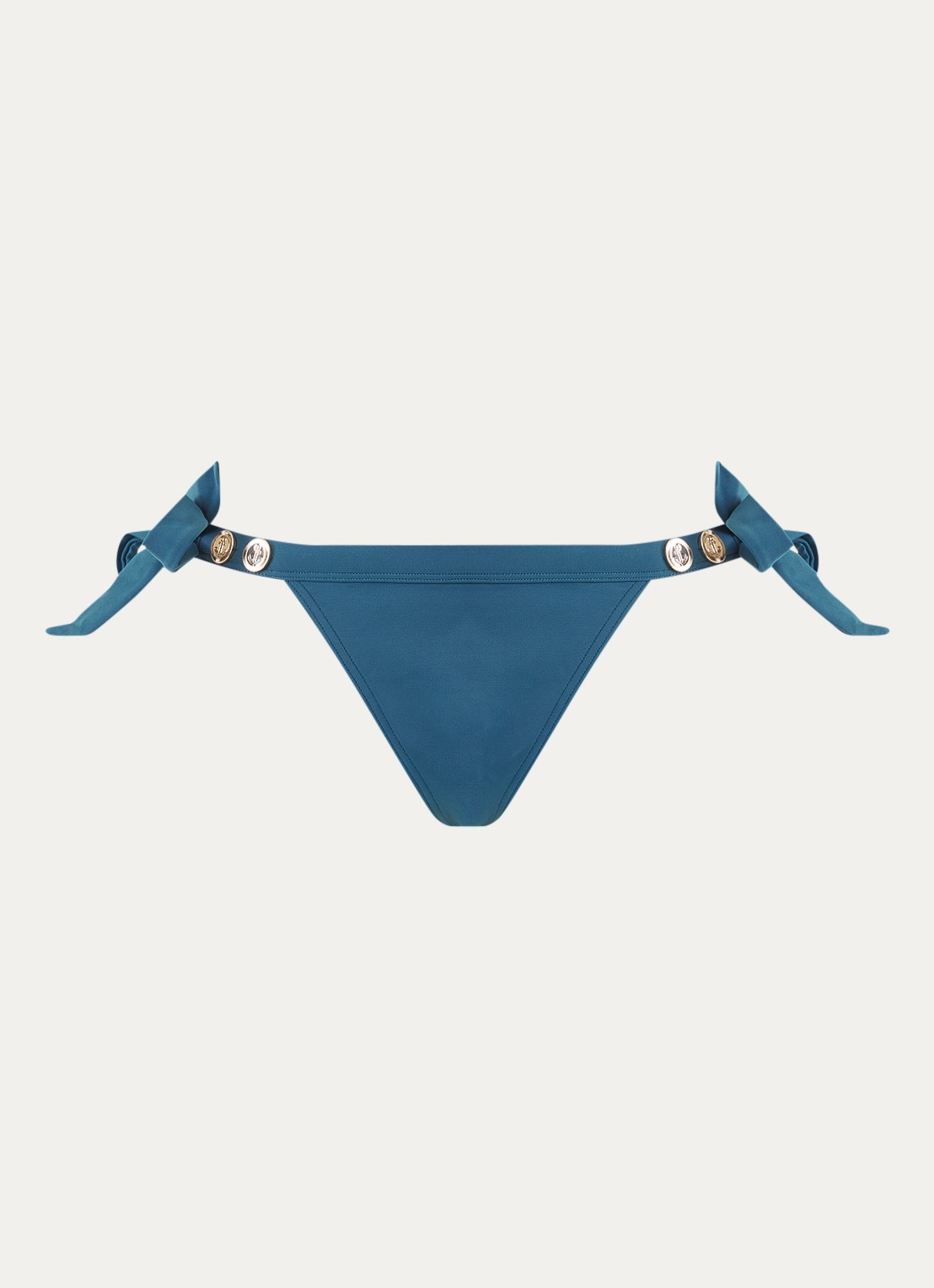 Marlies Dekkers Bikinislip met strikdetail  - voorkant petrol