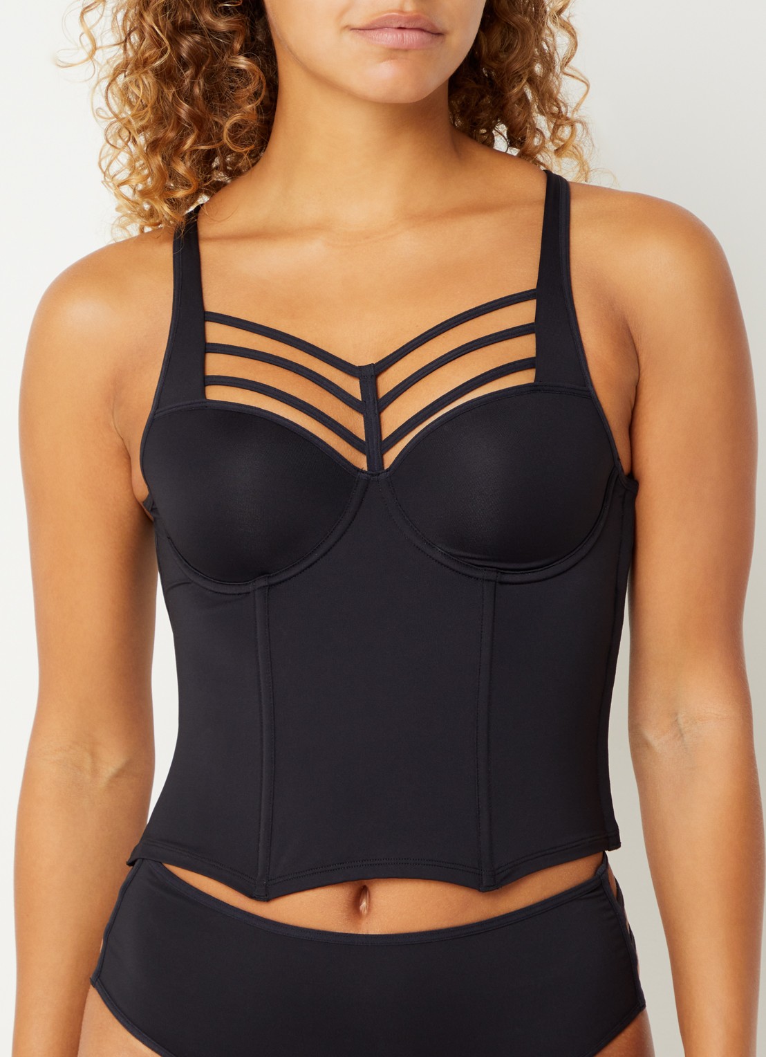 Marlies Dekkers Bustier met racerback - voorkant 4 zwart
