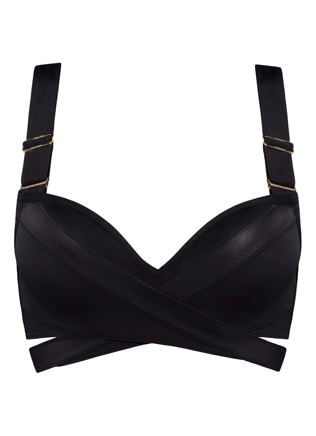 Marlies Dekkers Cache Coeur push-up bikinitop met beugelondersteuning - voorkant 3 zwart