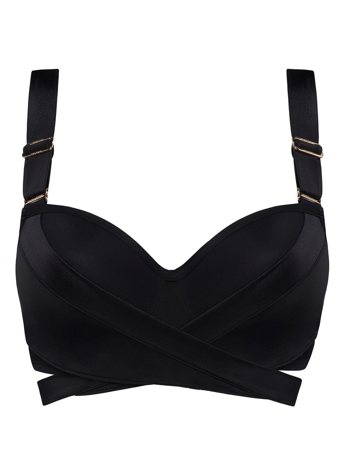 Marlies Dekkers Cache Coeur push-up bikinitop met beugelondersteuning - voorkant 3 zwart