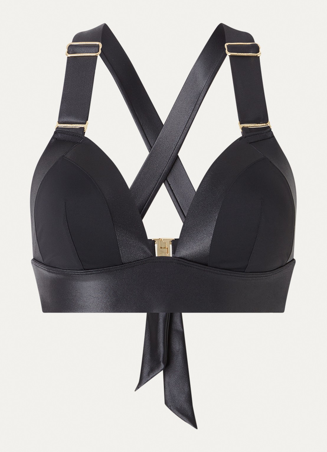 Marlies Dekkers Cache Coeur voorgevormde bralette bikinitop - voorkant 5 zwart