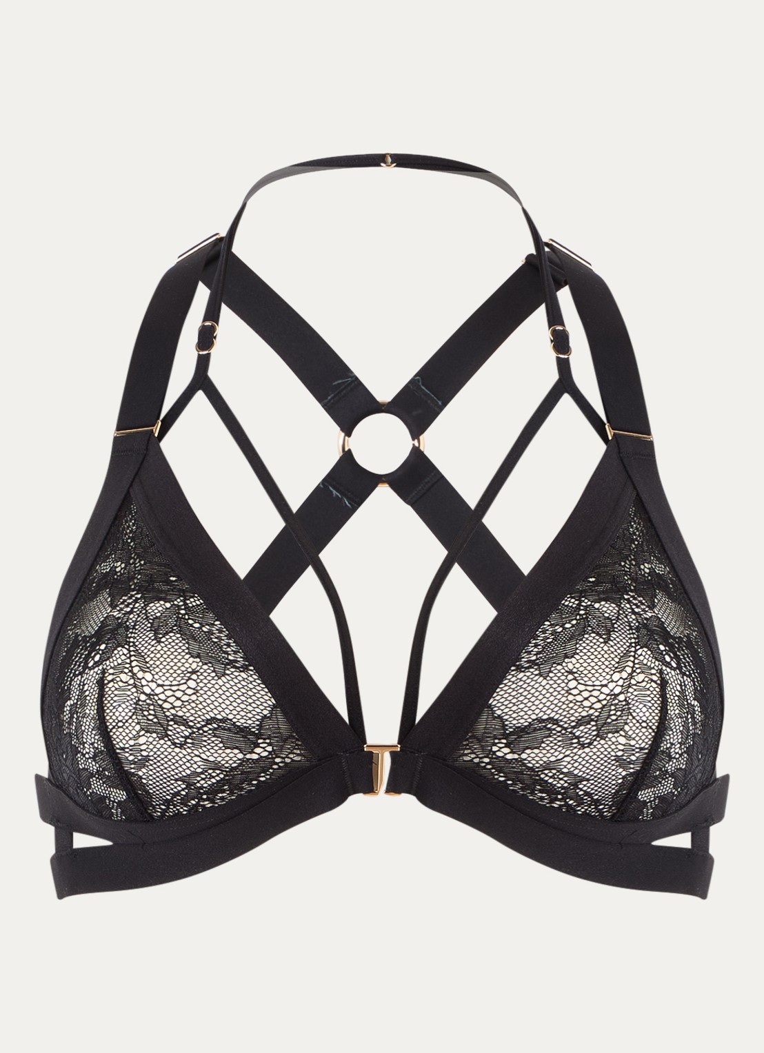 Marlies Dekkers Cypher bralette met kant - voorkant zwart