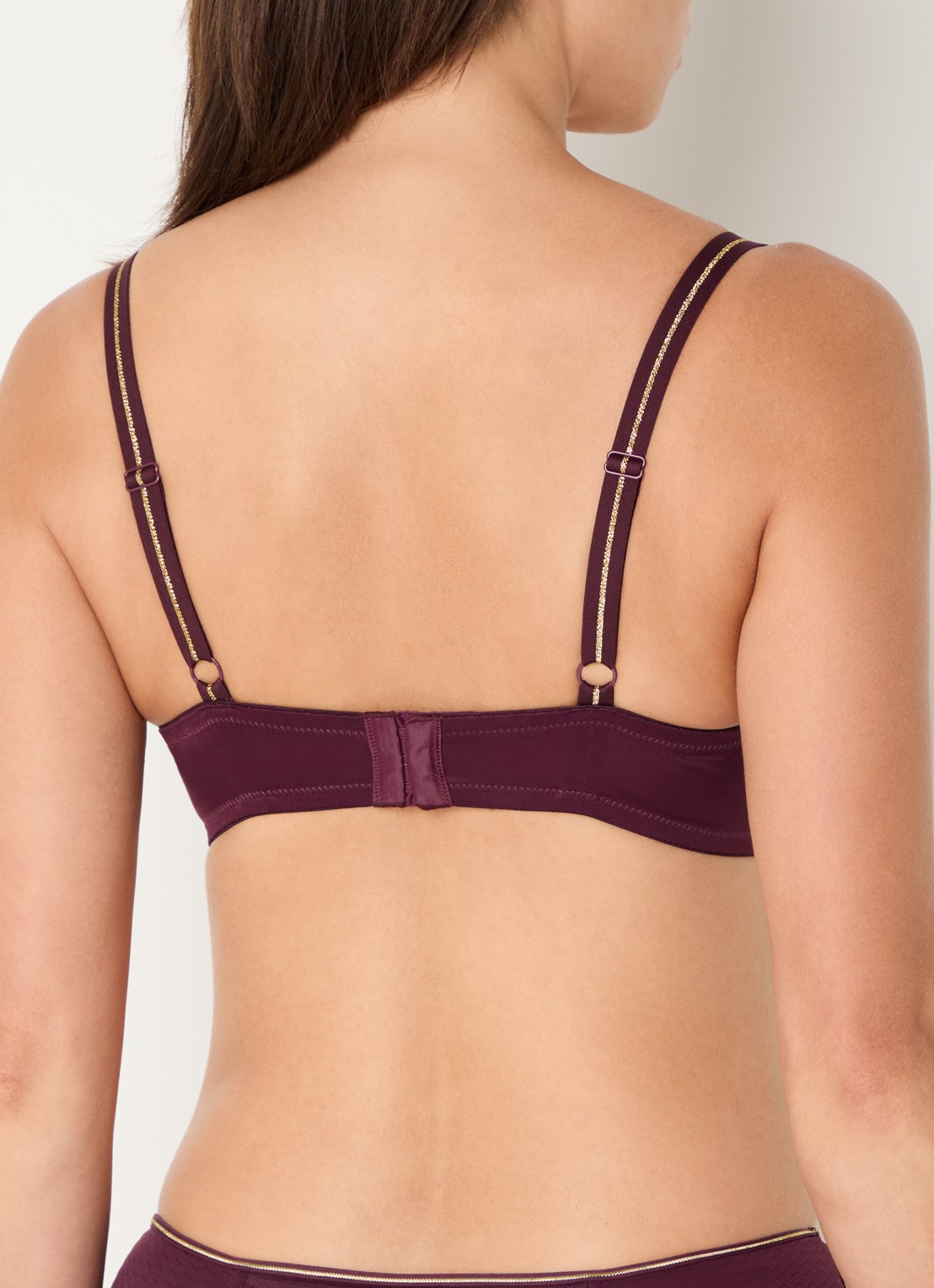 Marlies Dekkers Dame De Paris balconette bh - achterkant aubergine