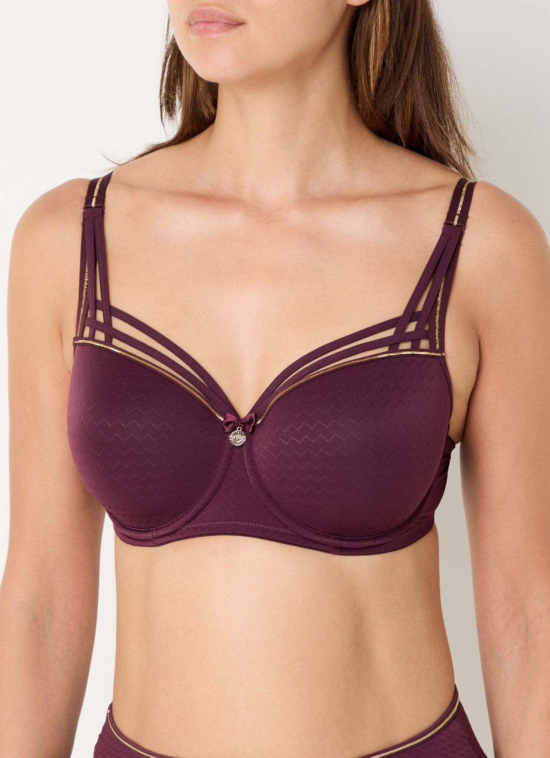 Marlies Dekkers Dame De Paris balconette bh - detail 4 aubergine