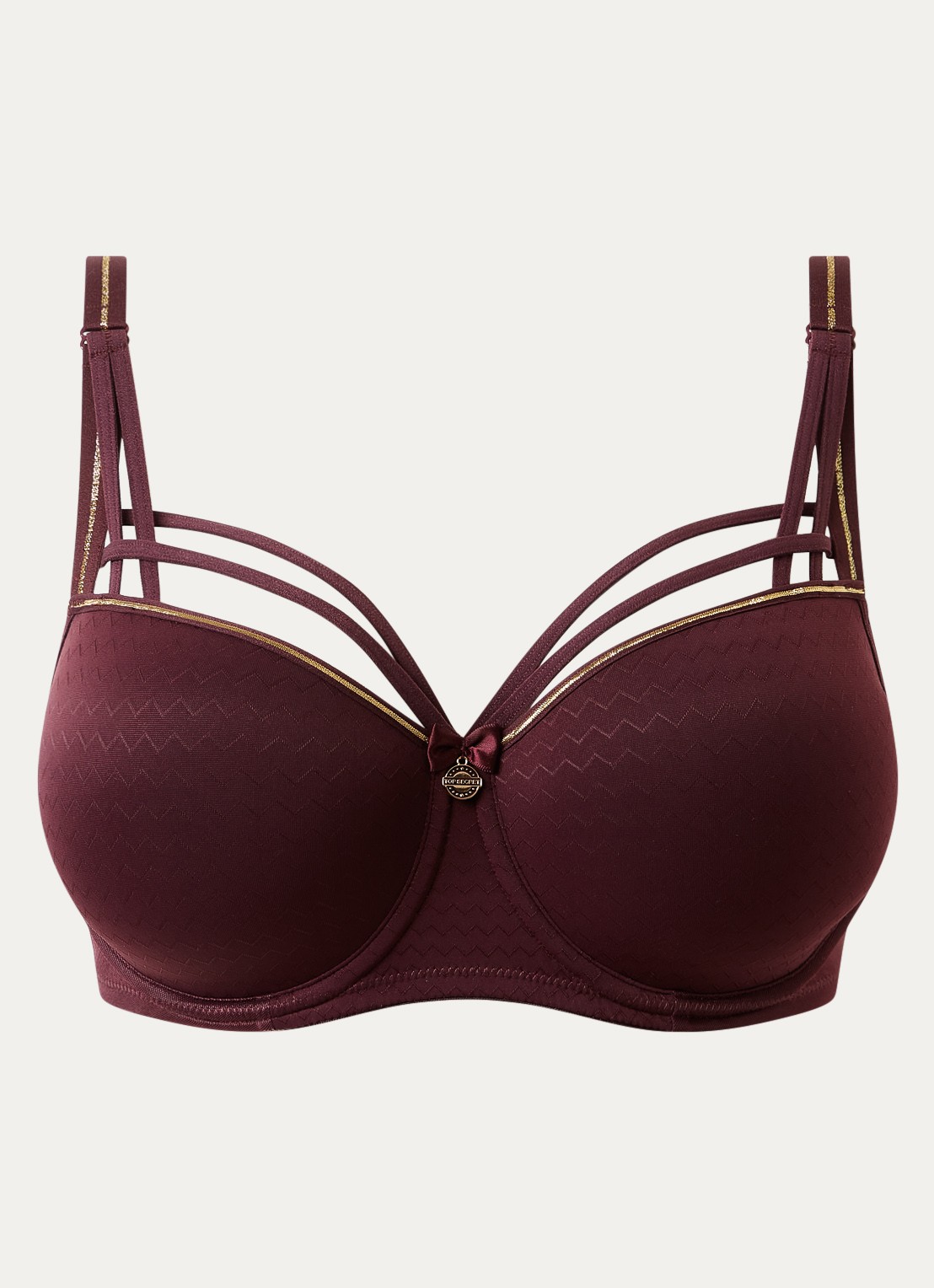 Marlies Dekkers Dame De Paris balconette bh - voorkant 2 aubergine