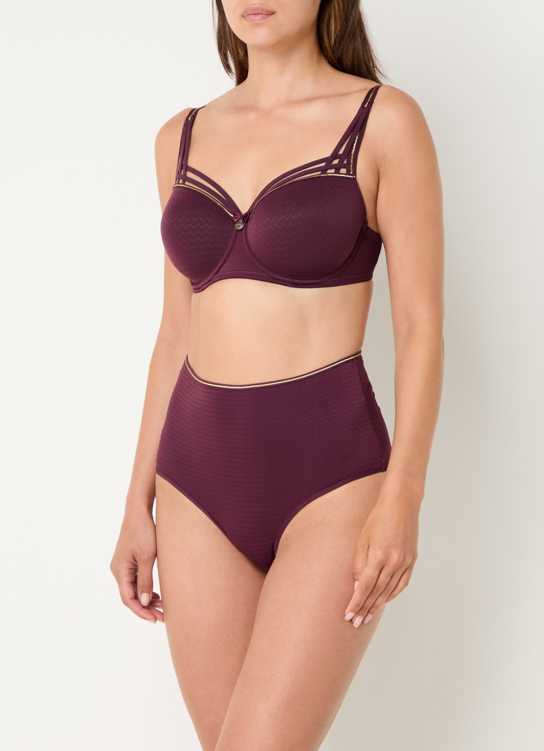 Marlies Dekkers Dame De Paris balconette bh - voorkant 3 aubergine