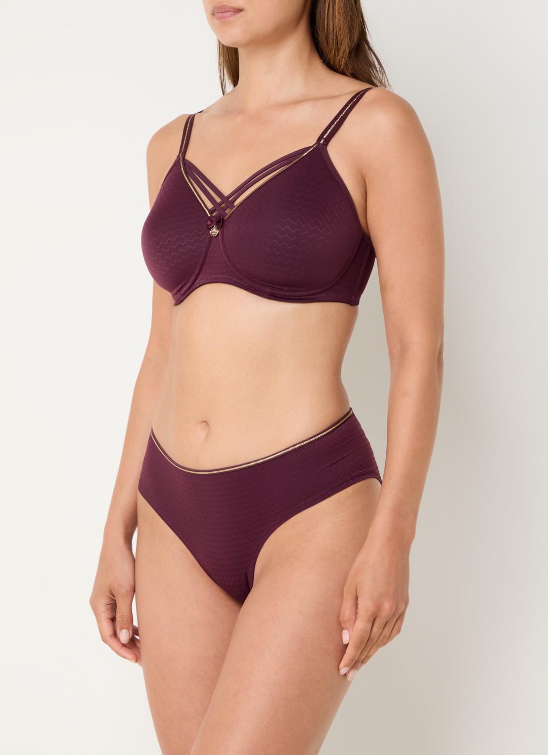 Marlies Dekkers Dame De Paris high waisted slip - voorkant 4 aubergine