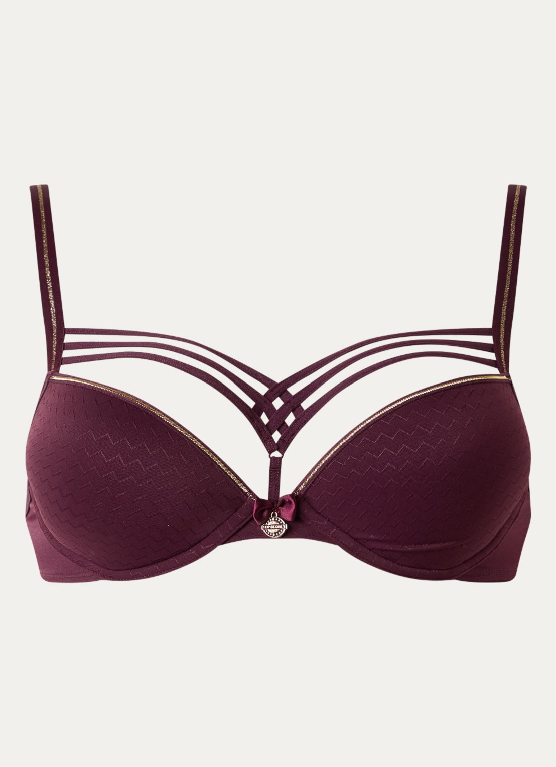 Marlies Dekkers Dame De Paris push-up bh - voorkant 2 bordeauxrood