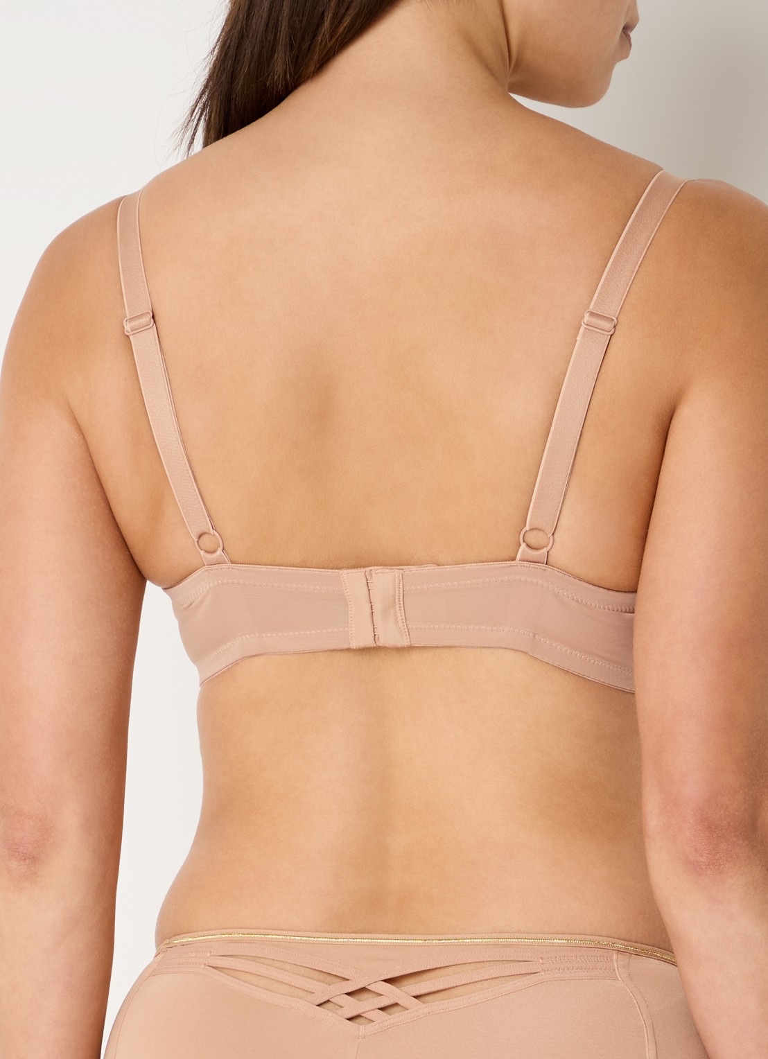 Marlies Dekkers Dame De Paris voorgevormde balconette bh met lurex - achterkant camel