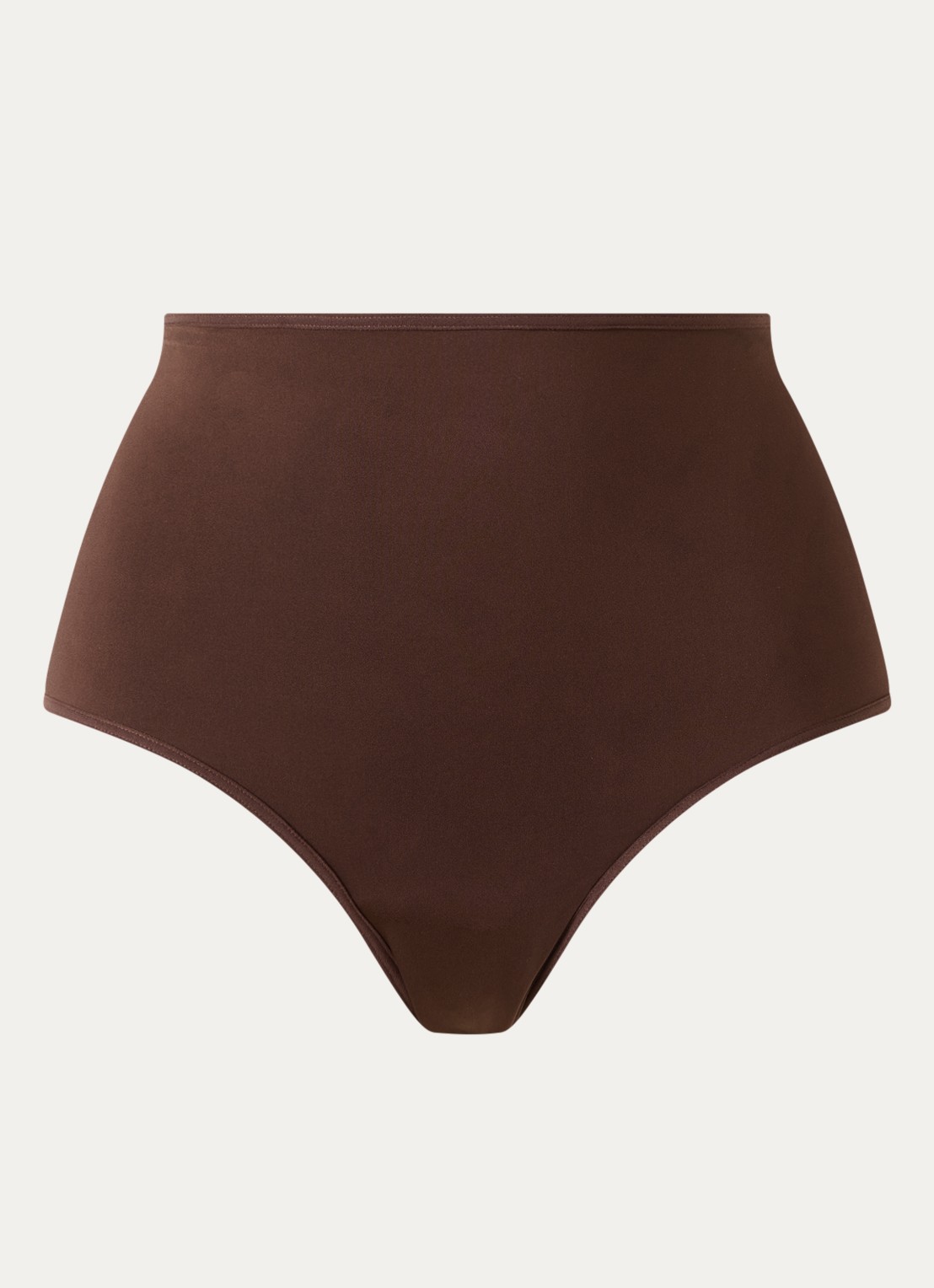 Marlies Dekkers High waisted slip met overlay van kant - voorkant 4 bruin