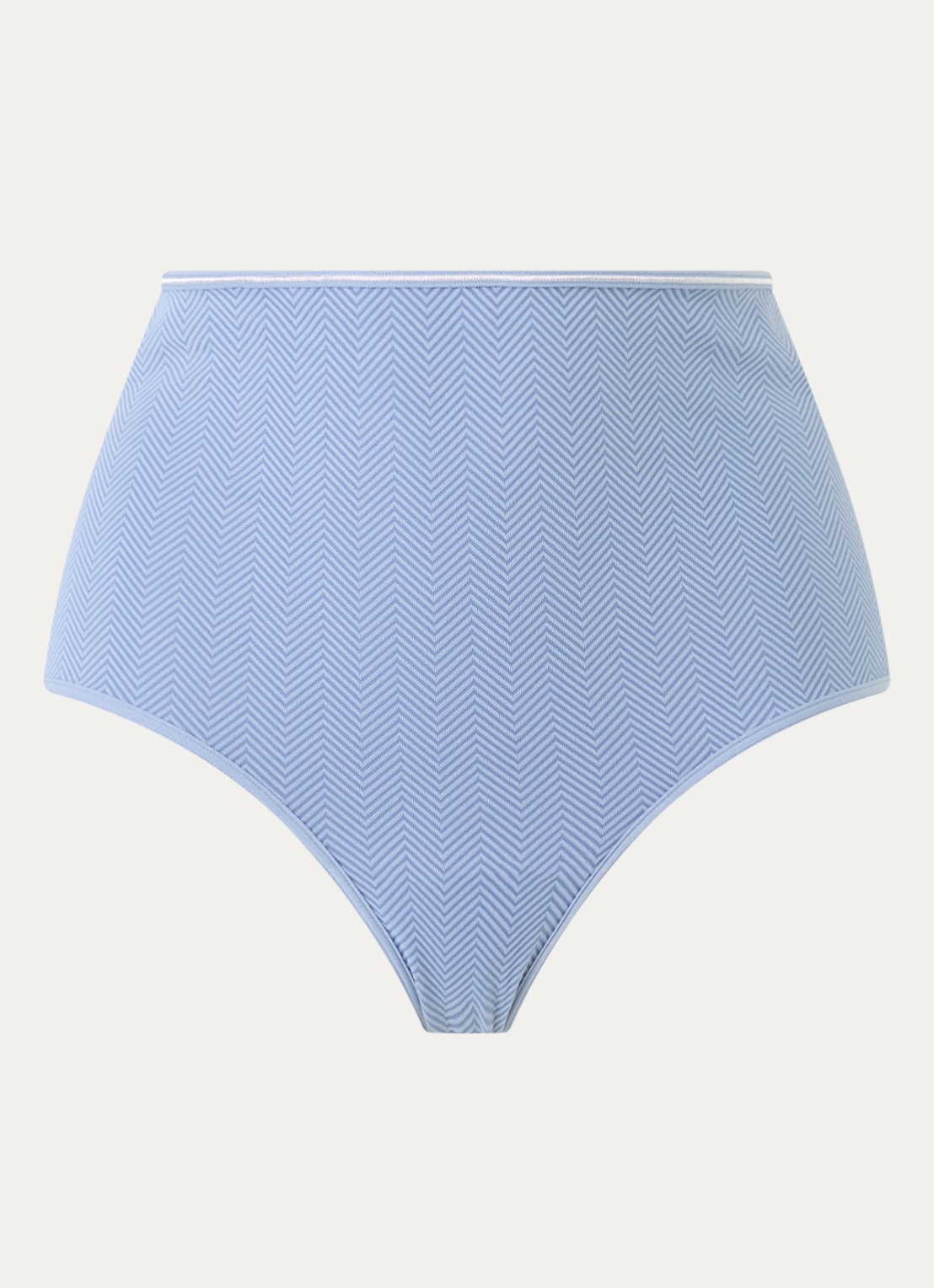 Marlies Dekkers High waisted slip met print - voorkant staalblauw