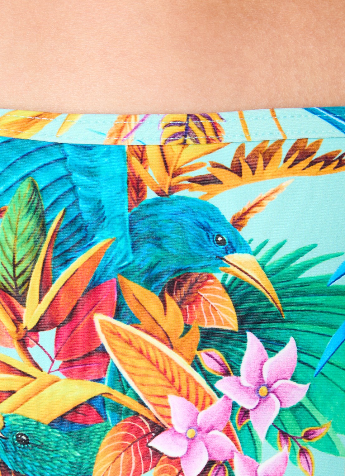 Marlies Dekkers Hula Haka tanga bikinislip met bloemenprint - detail 4 aquablauw