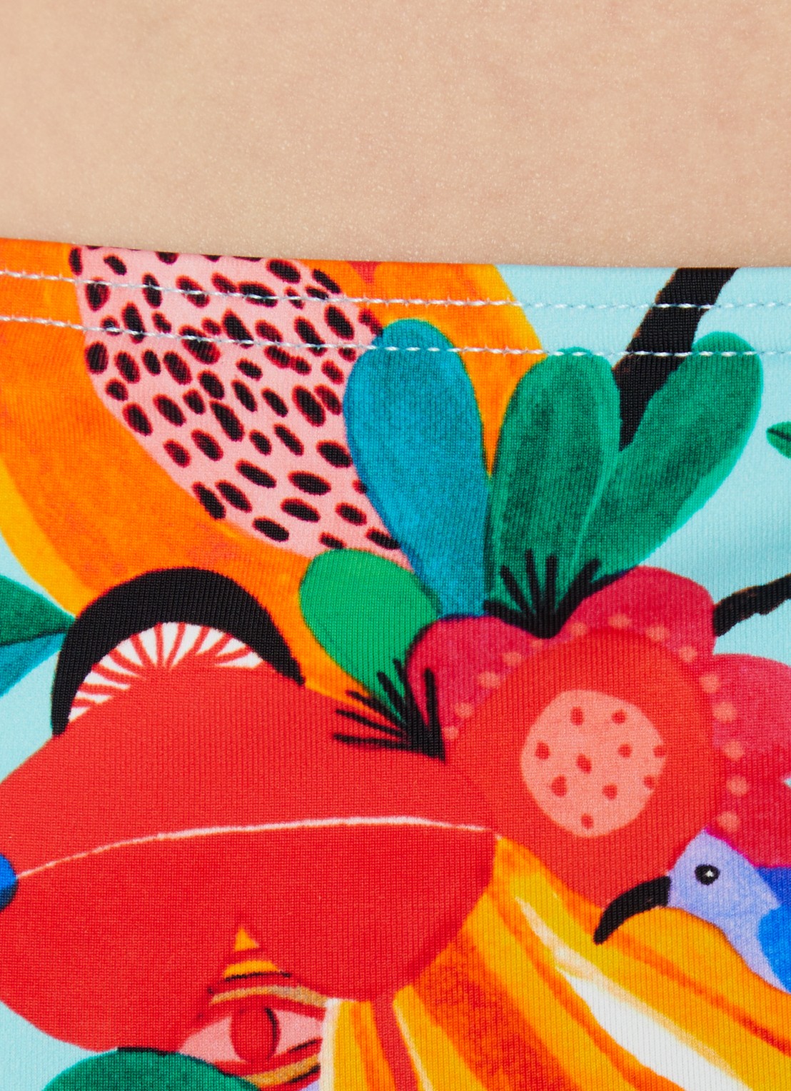 Marlies Dekkers Paradisa high waisted bikinislip met print - detail 3 blauw