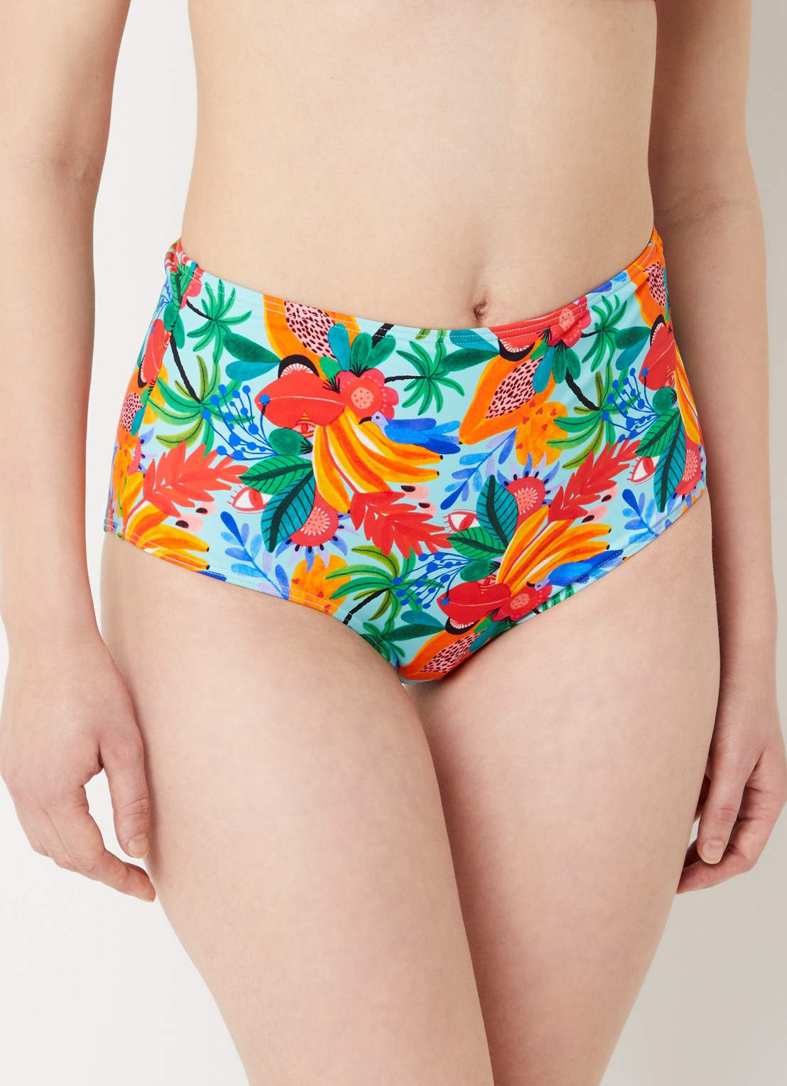 Marlies Dekkers Paradisa high waisted bikinislip met print - voorkant 5 blauw