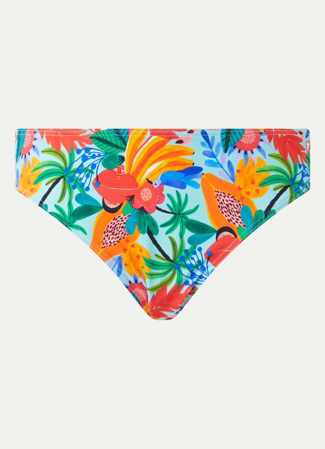 Marlies Dekkers Paradisa hipster bikinislip met print - voorkant 4 lichtblauw