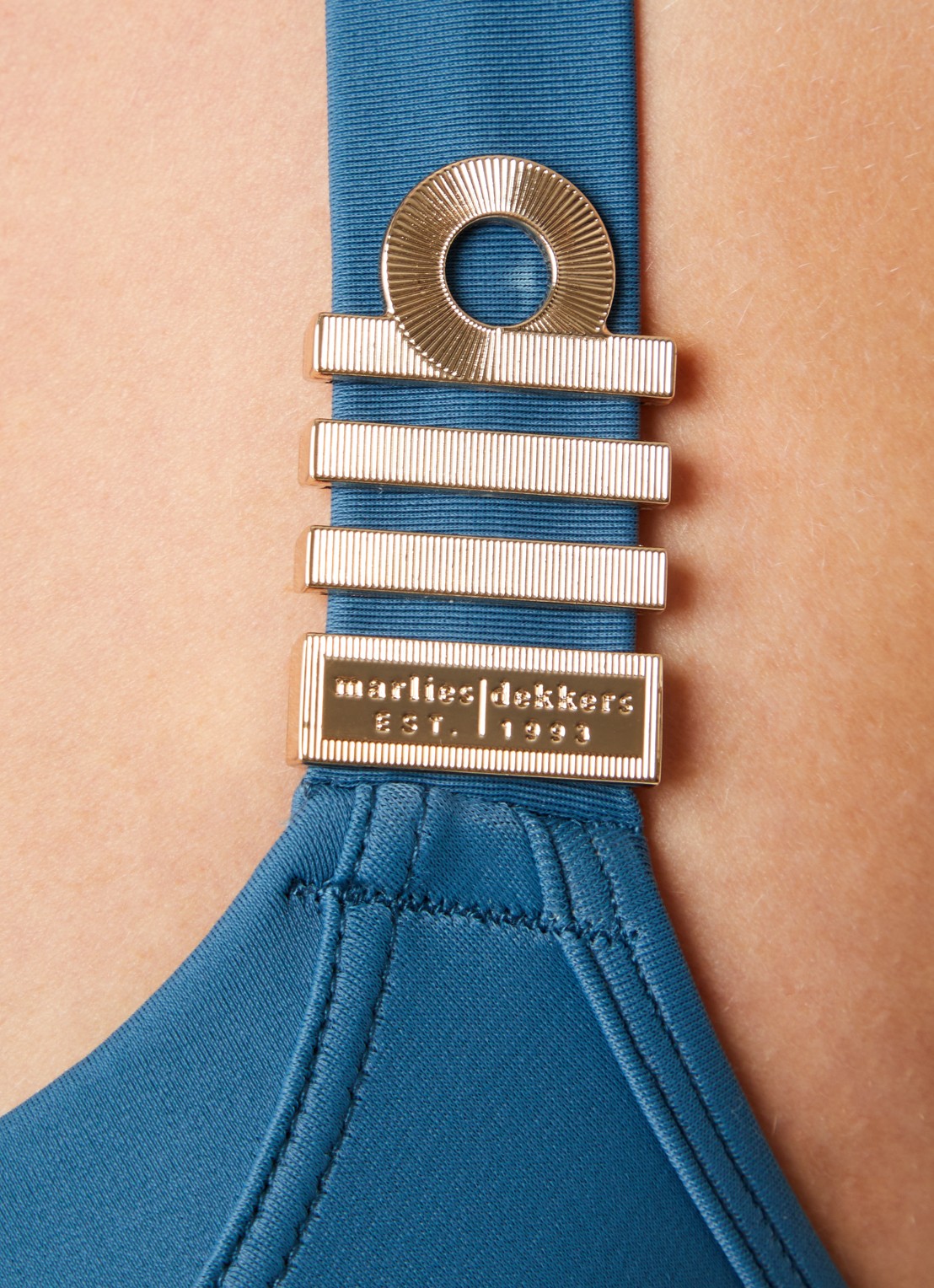 Marlies Dekkers Push-up halter bikinitop - detail 2 petrol