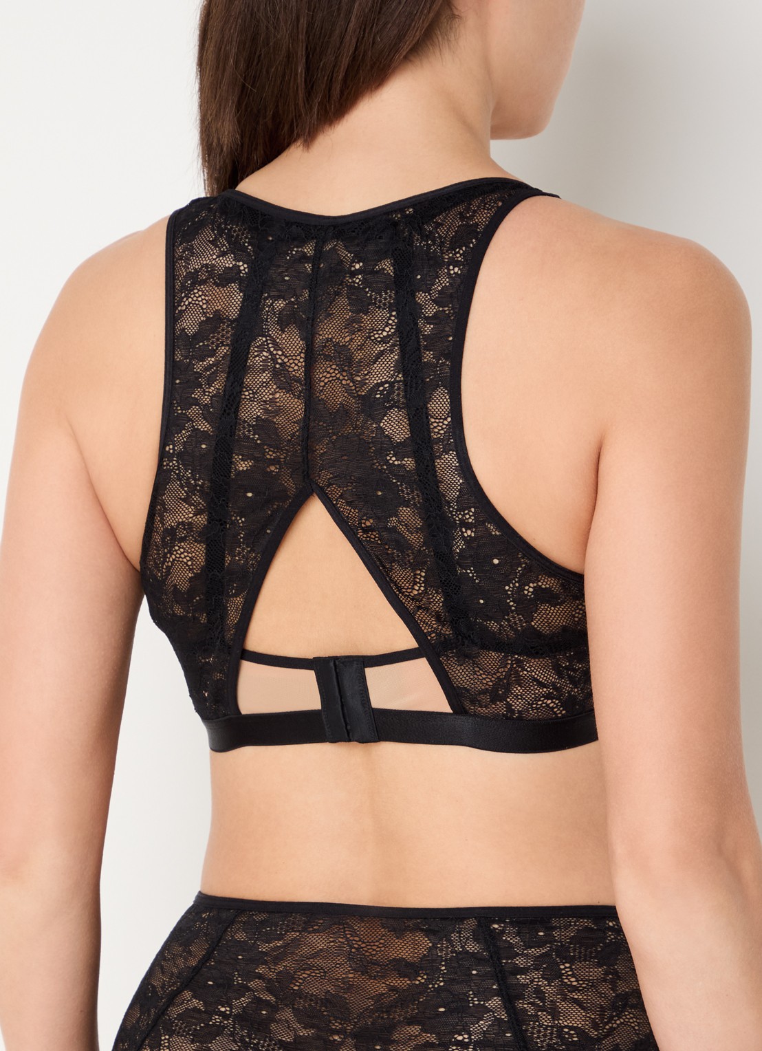 Marlies Dekkers Queen Of Wands push up bh met overlay van kant - achterkant zwart