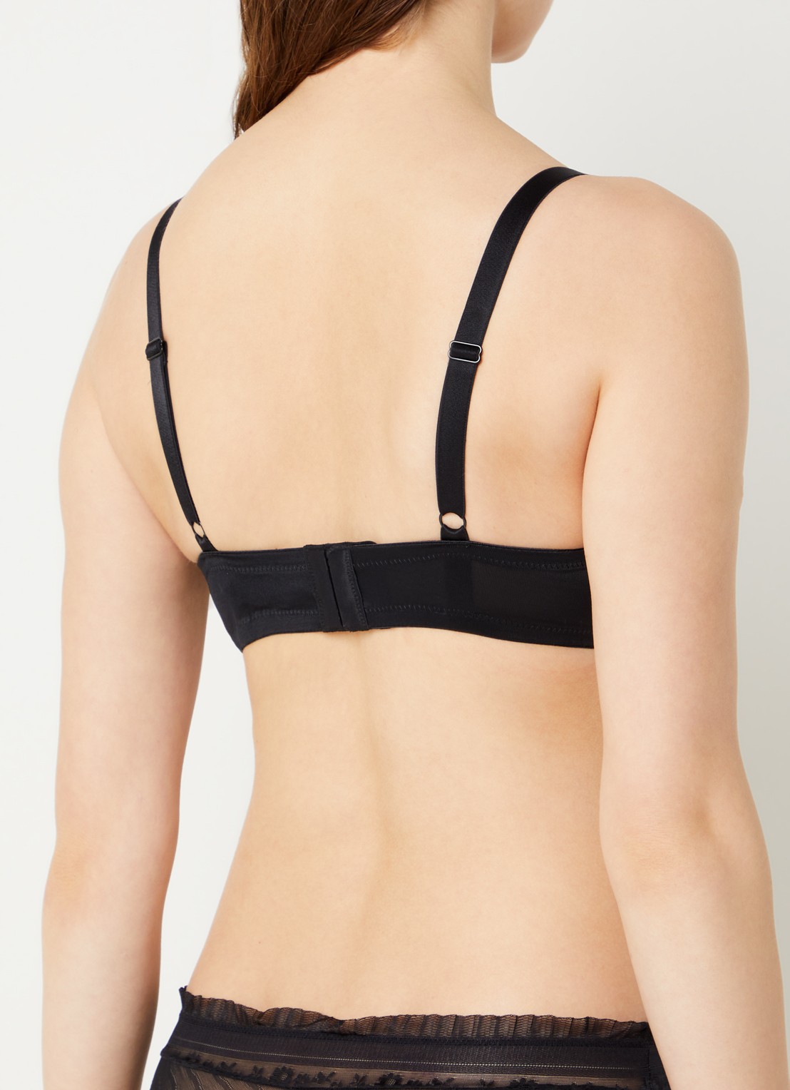 Marlies Dekkers Red In Lace balconette bh met overlay van mesh - achterkant camel