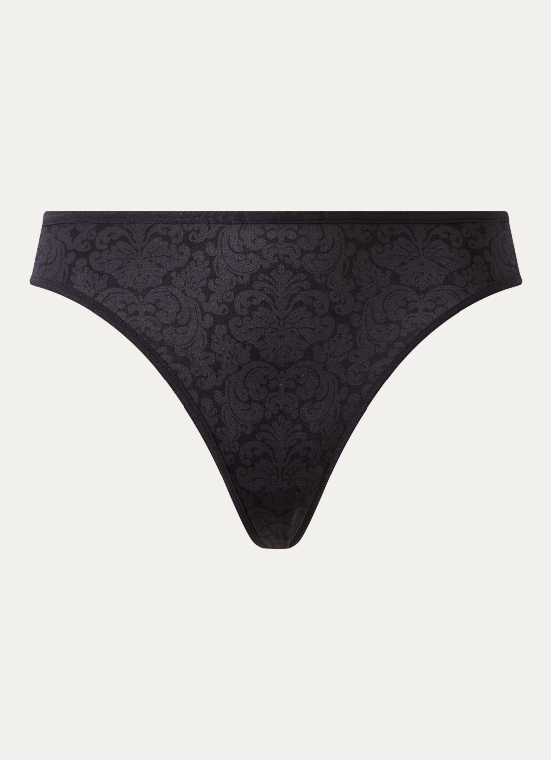 Marlies Dekkers Rococo string met print - voorkant zwart