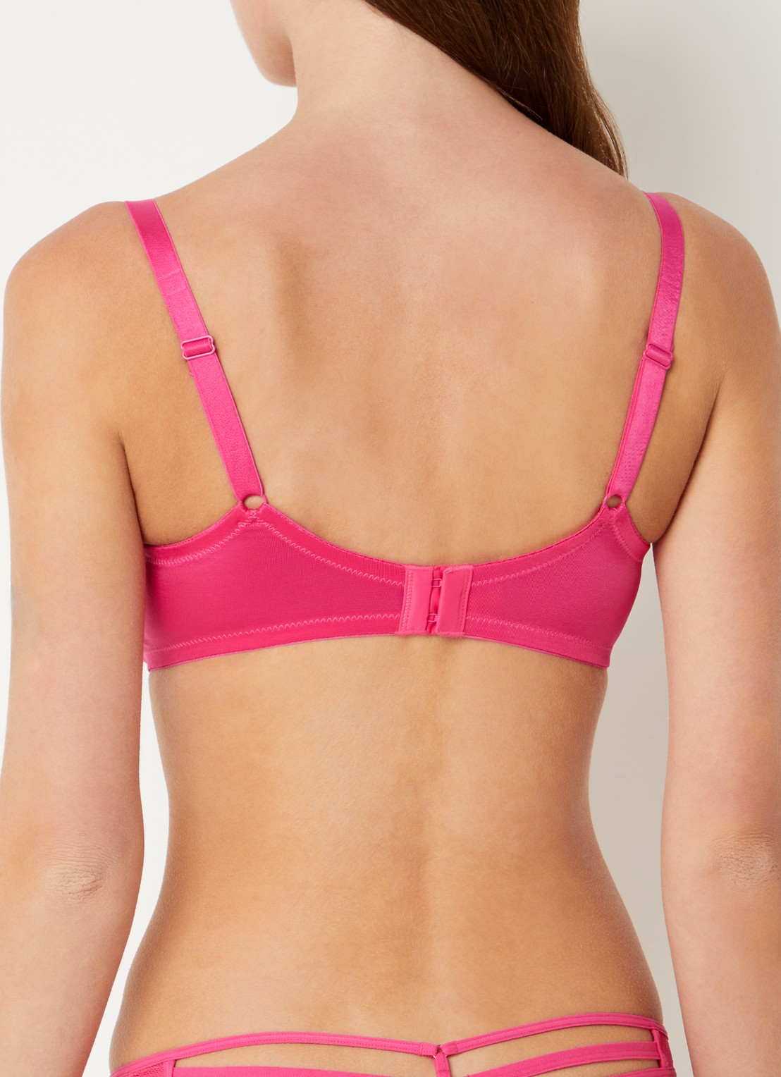 Marlies Dekkers Space Odyssey balconette bh met kant - achterkant 3 fuchsia