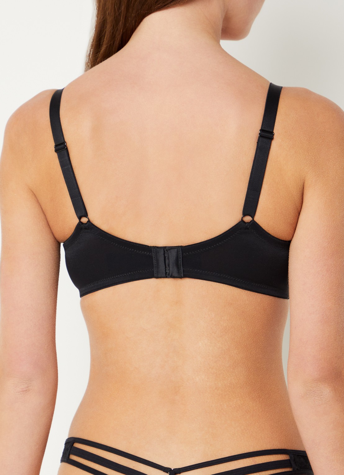 Marlies Dekkers Space Odyssey balconette bh met overlay van kant - achterkant zwart