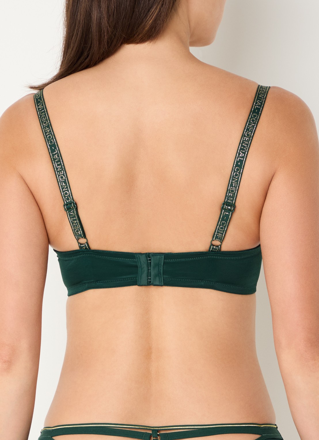 Marlies Dekkers Space Odyssey balconette bh - achterkant donkergroen