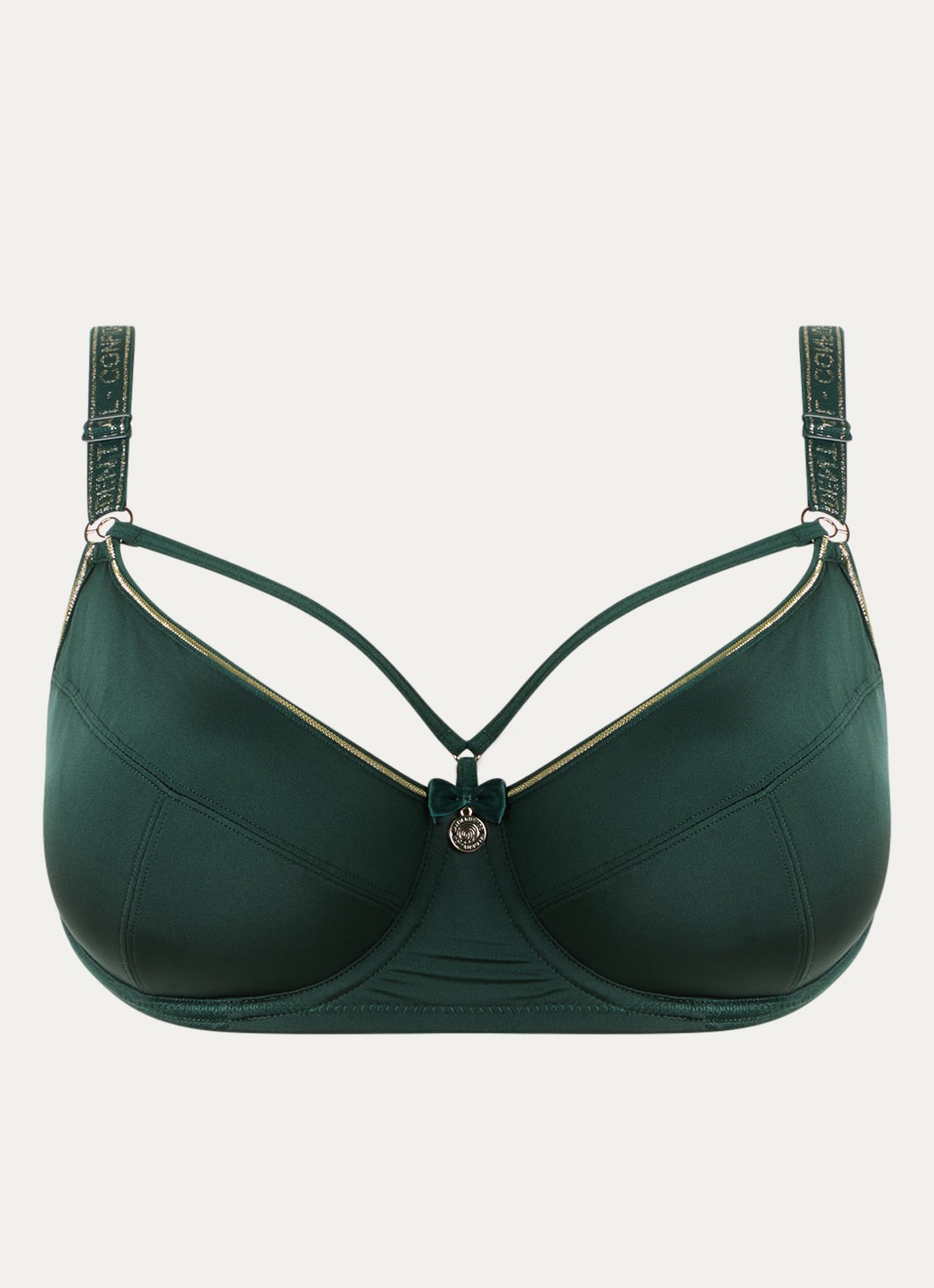 Marlies Dekkers Space Odyssey beugel bh met glitter - voorkant donkergroen