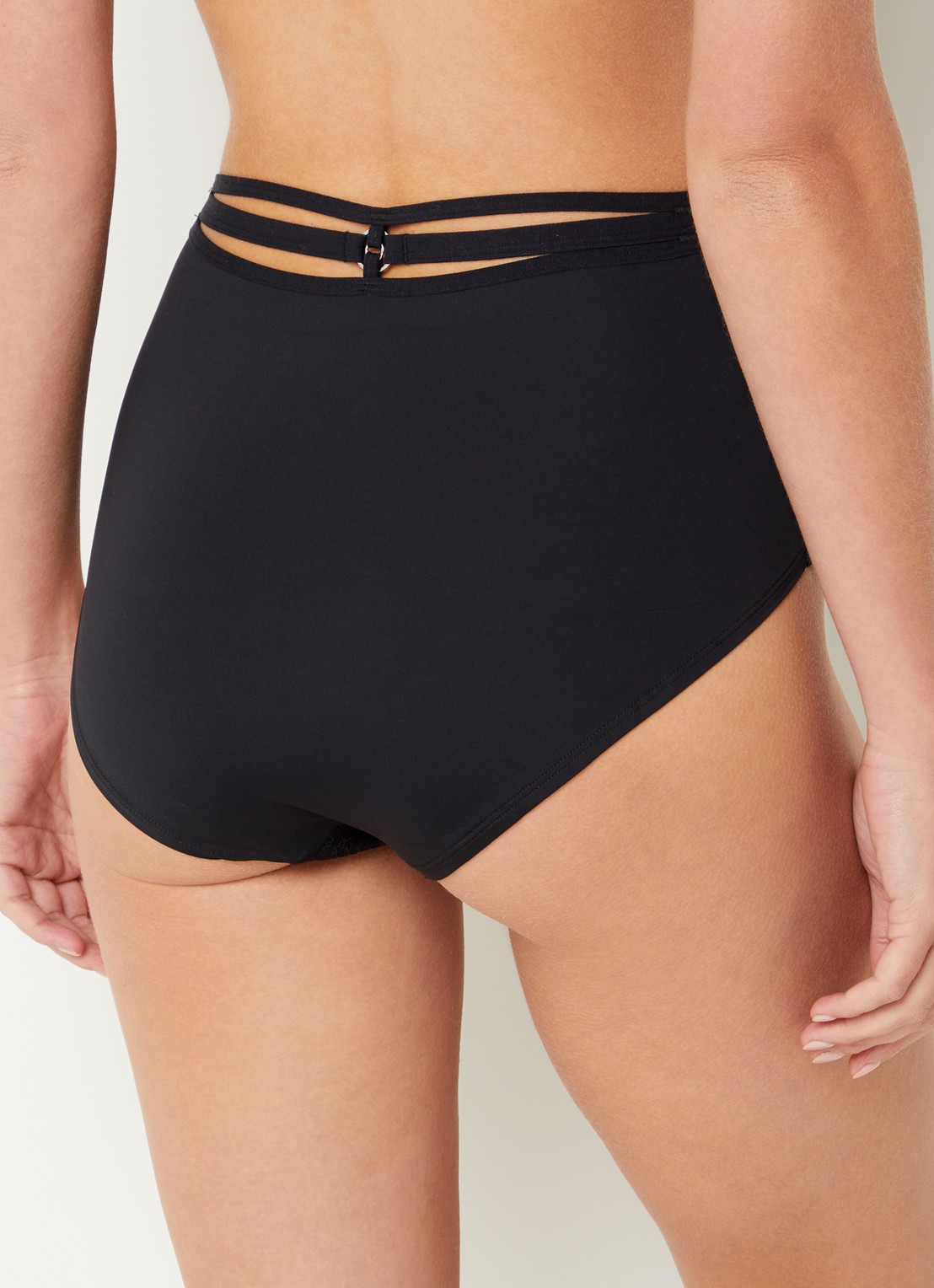Marlies Dekkers Space Odyssey high waisted slip met kant - achterkant zwart