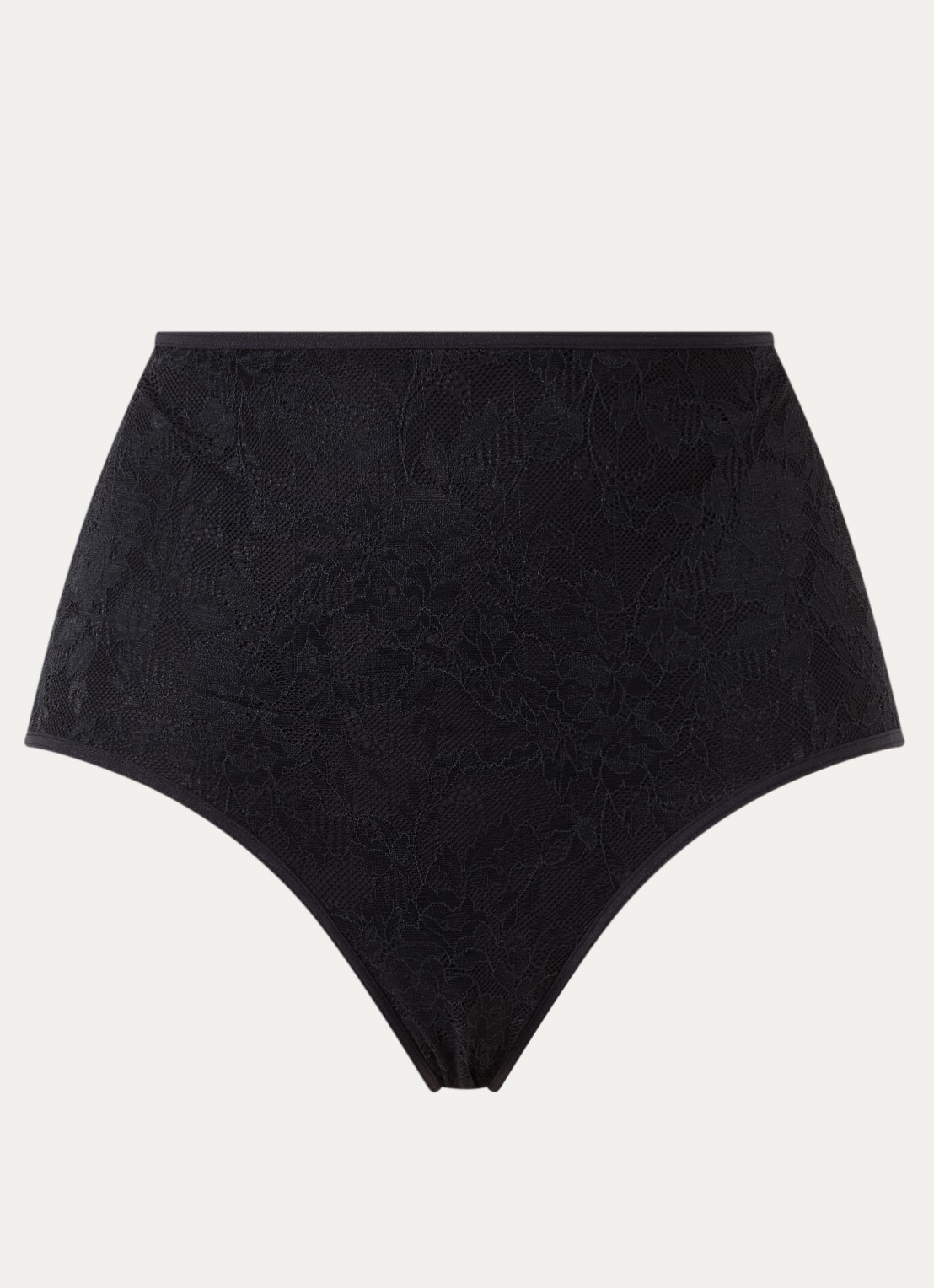 Marlies Dekkers Space Odyssey high waisted slip met kant - voorkant 2 zwart