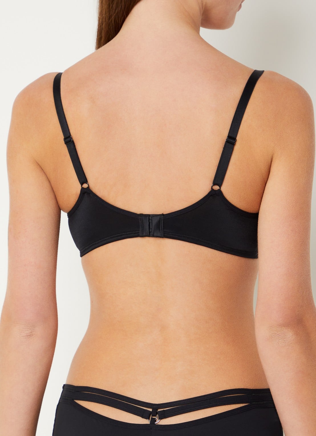 Marlies Dekkers Space Odyssey push up bh met overlay van kant - achterkant zwart