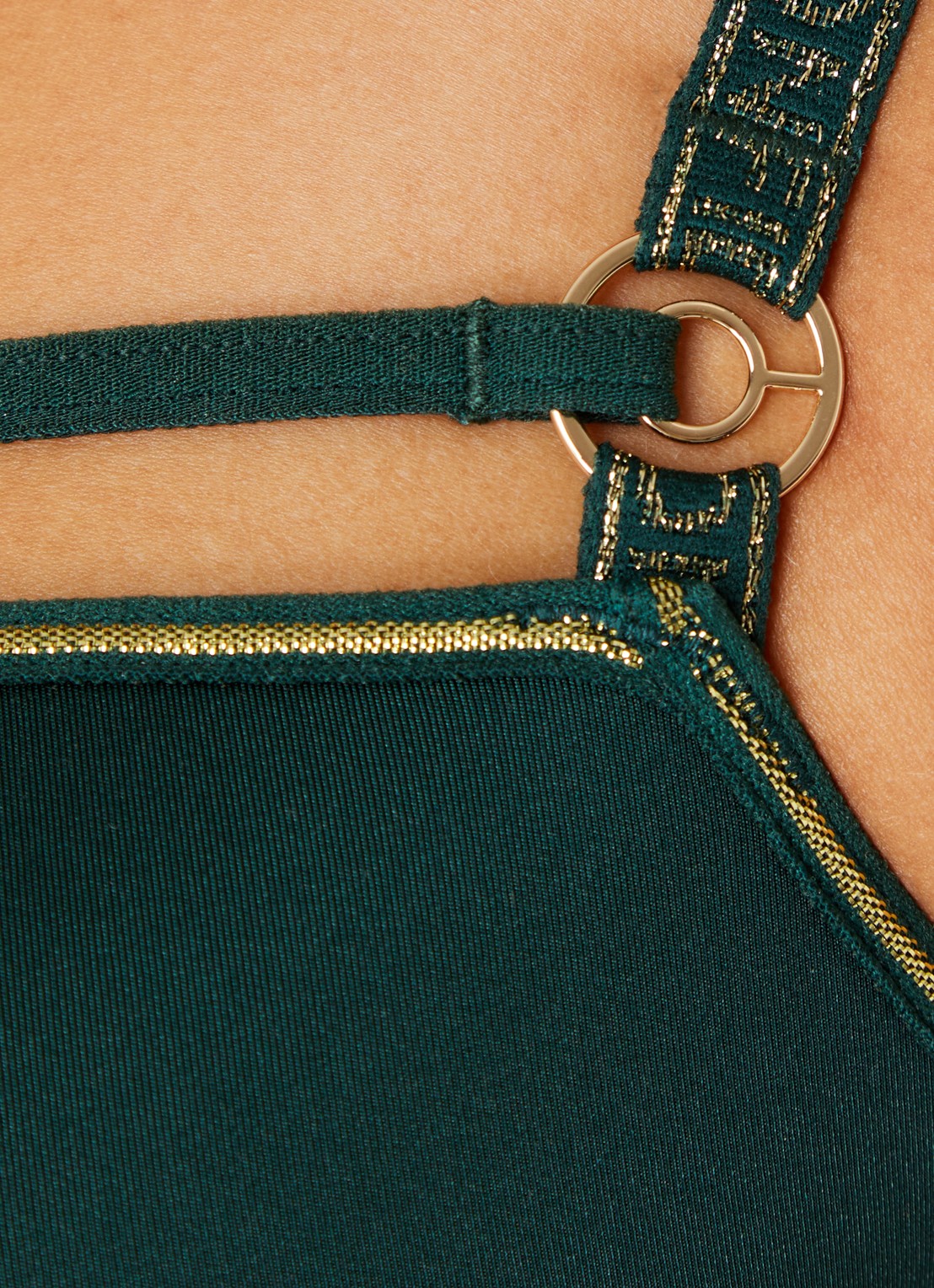 Marlies Dekkers Space Odyssey voorgevormde balconette bh met lurex - detail 4 donkergroen