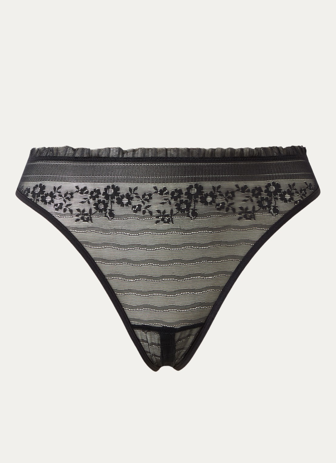 Marlies Dekkers String van mesh - voorkant zwart