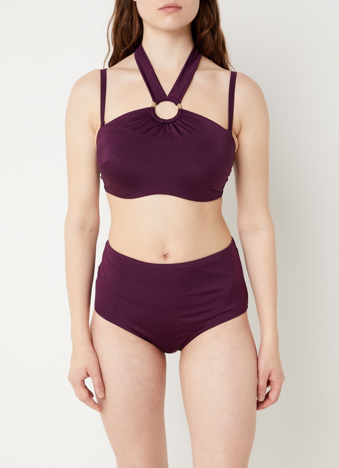 Marlies Dekkers Tanit voorgevormde halter bikinitop met beugelondersteuning - detail 4 paars
