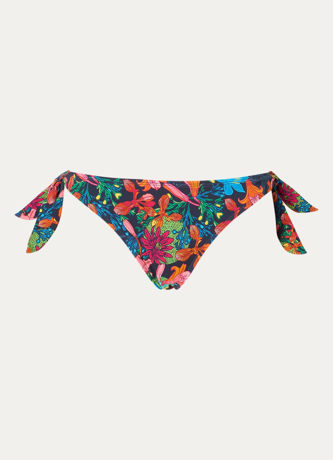 Marlies Dekkers Thalassa bikinislip met bloemenprint - voorkant 2 donkerblauw