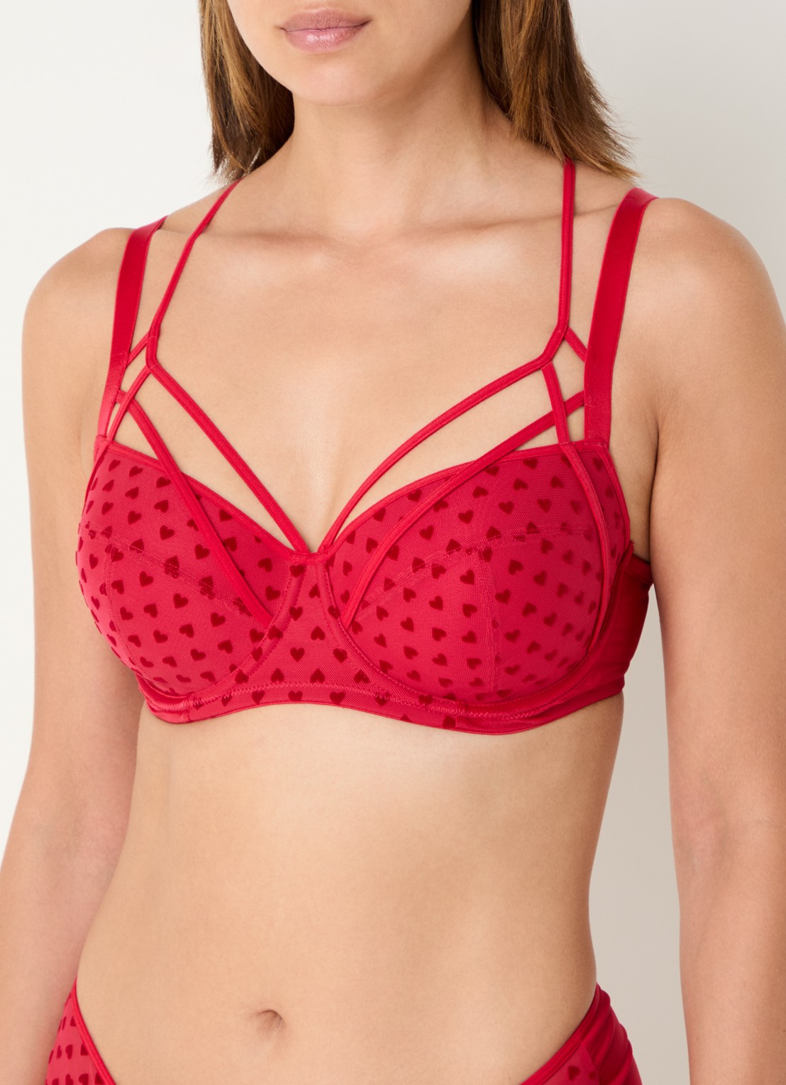 Marlies Dekkers The Art Of Love balconette bh van mesh - detail 3 rood