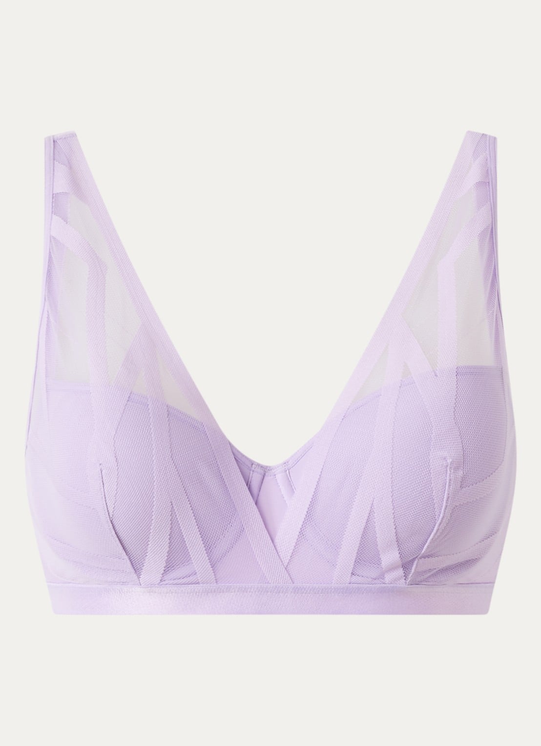 Marlies Dekkers The Illusionist balconette bh met mesh overlay - voorkant 2 lila