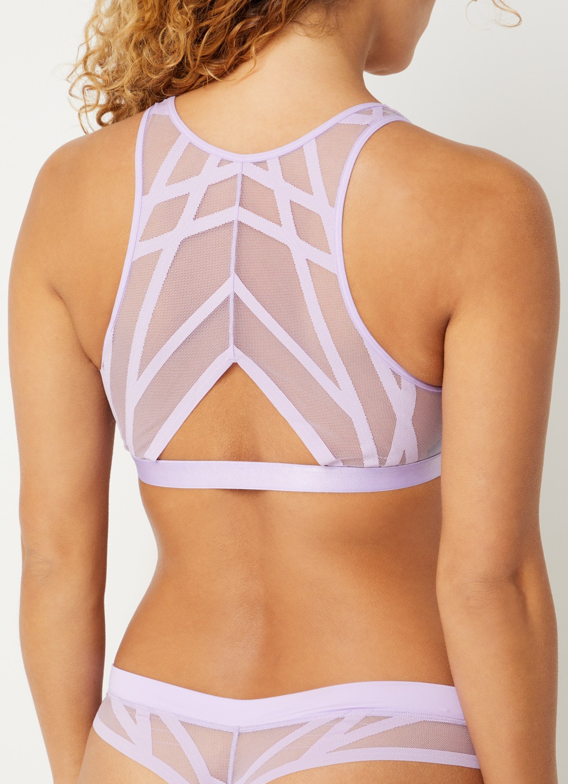 Marlies Dekkers The Illusionist bralette van mesh  - achterkant 5 lila