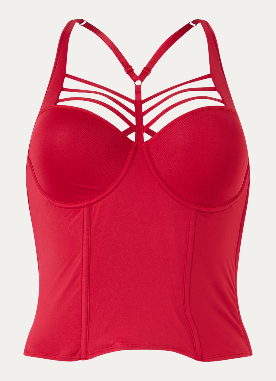 Marlies Dekkers Voorgevormde balconette bustier met beugel - voorkant rood
