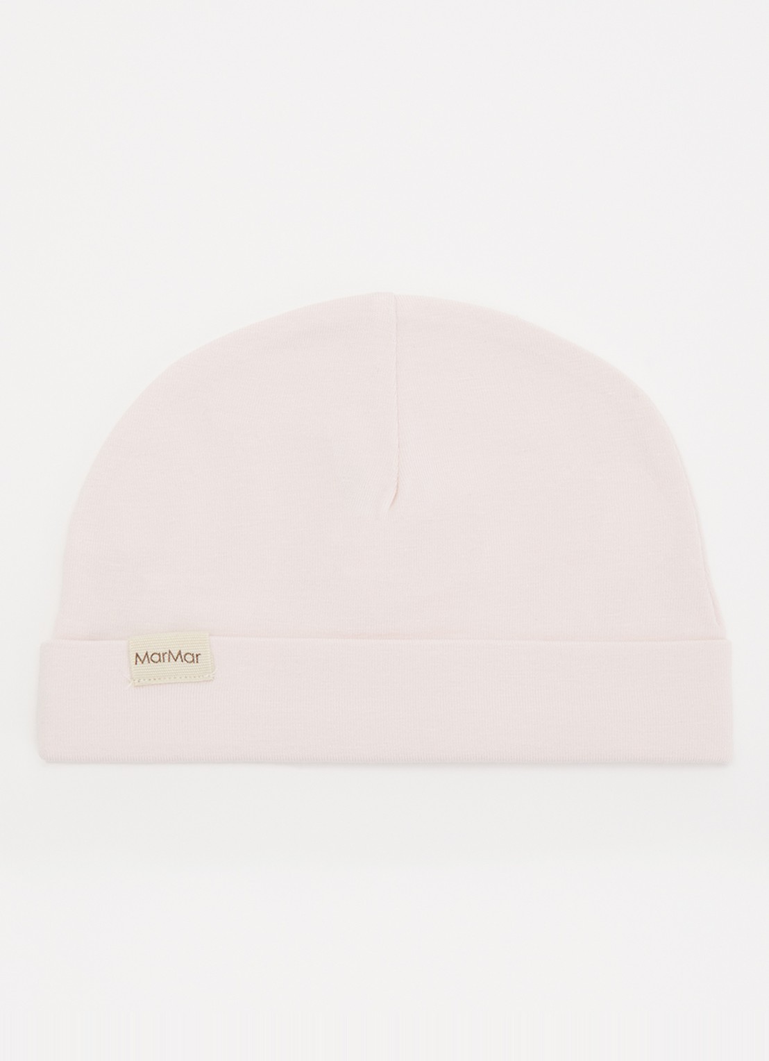 MarMar COPENHAGEN Aiko muts in katoenblend met logo - voorkant lichtroze