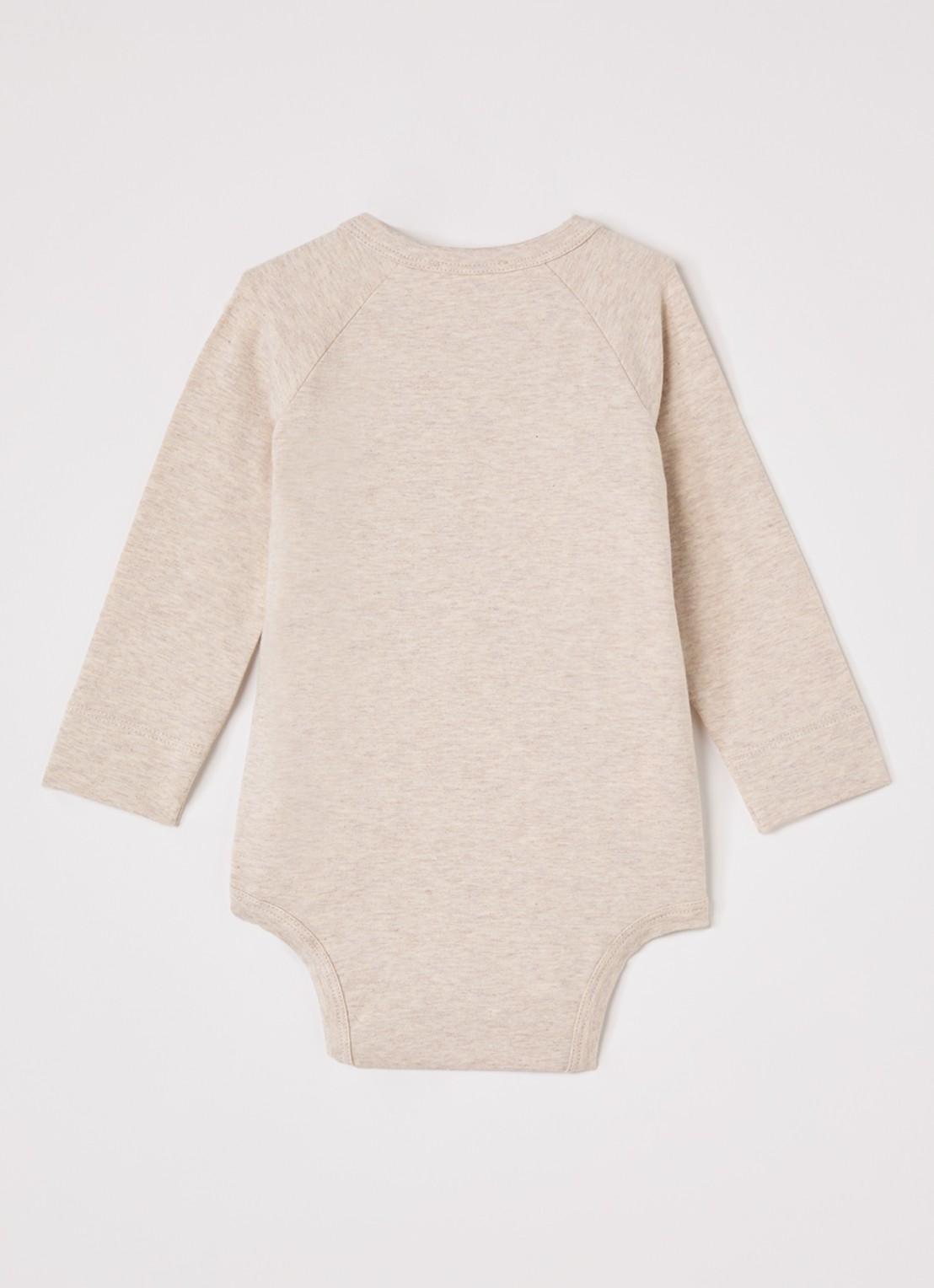 MarMar COPENHAGEN Belita romper met overslag in  katoenblend - voorkant 2 beige