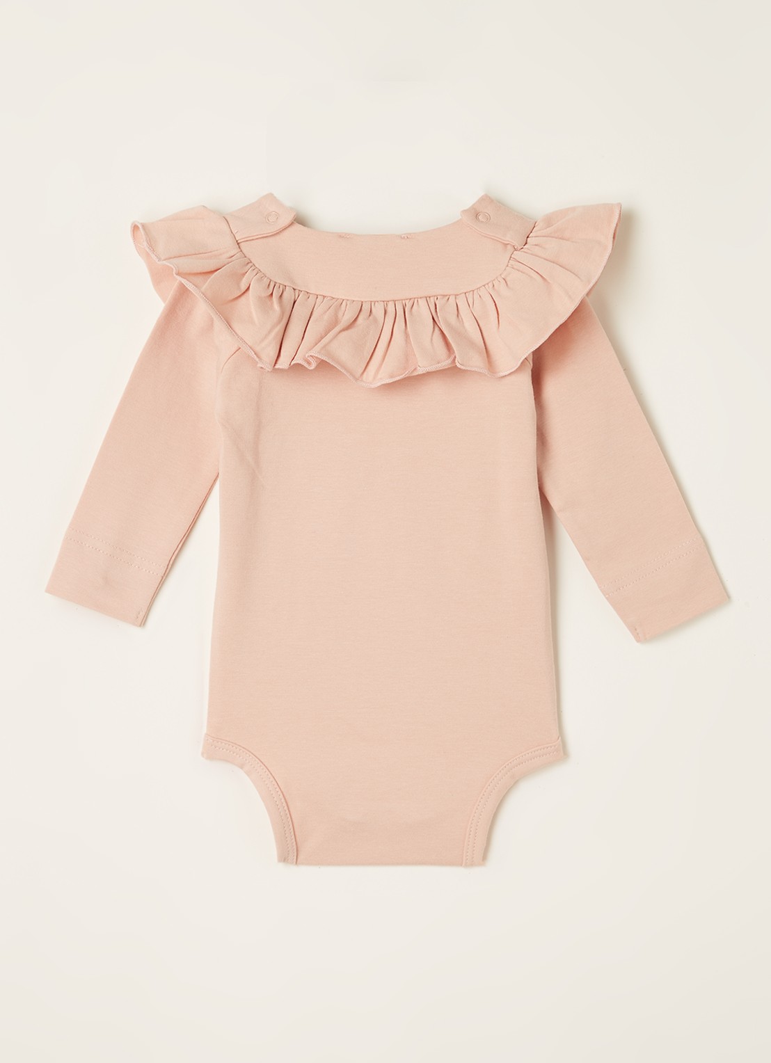MarMar COPENHAGEN Bibbi romper met volant - voorkant 2 oudroze