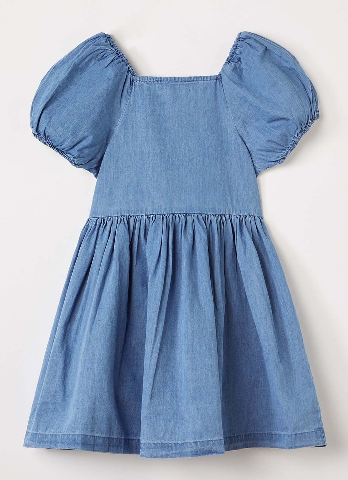 MarMar COPENHAGEN Davery jurk van chambray - achterkant 3 indigo