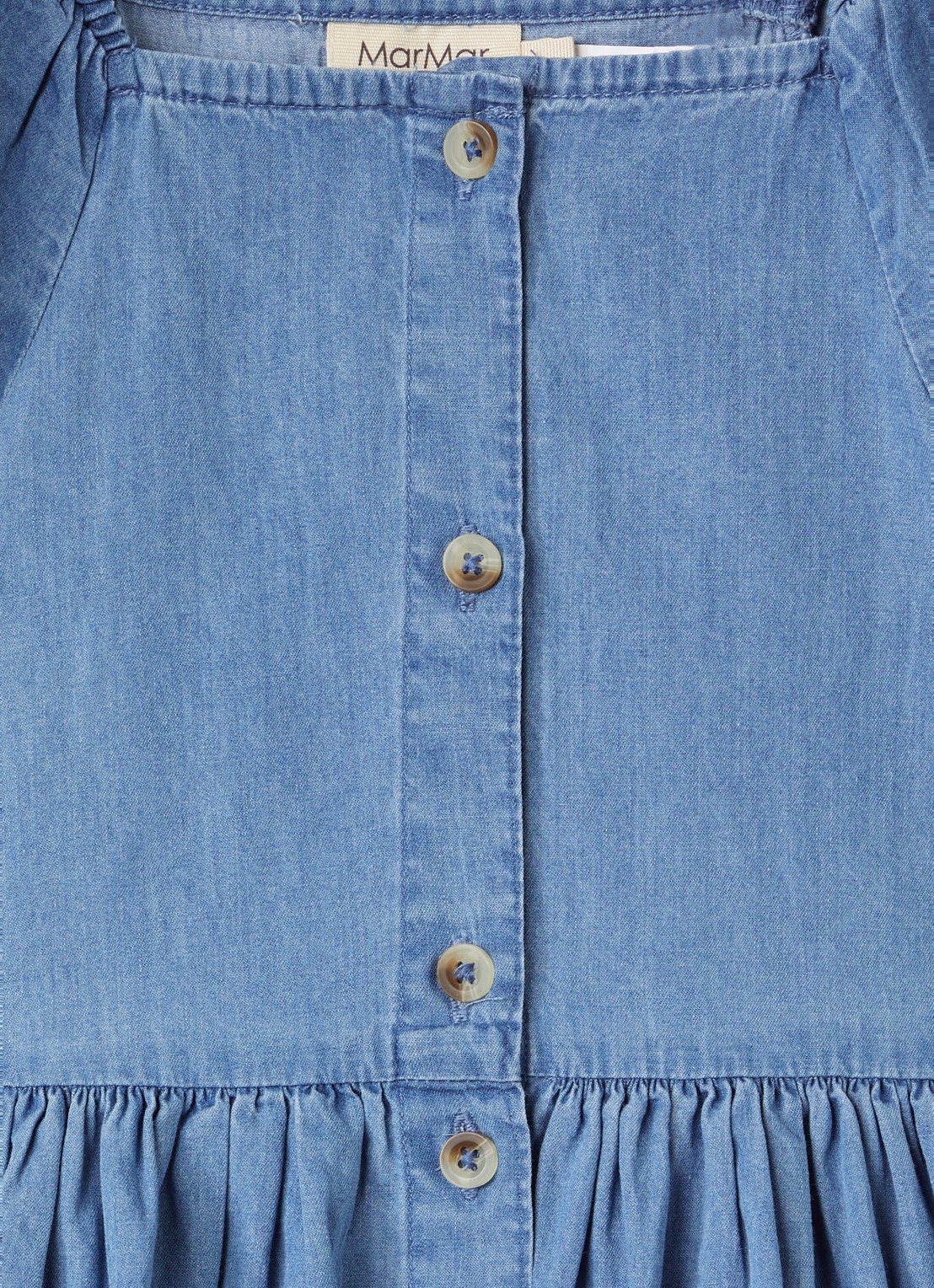 MarMar COPENHAGEN Davery jurk van chambray - detail 4 indigo